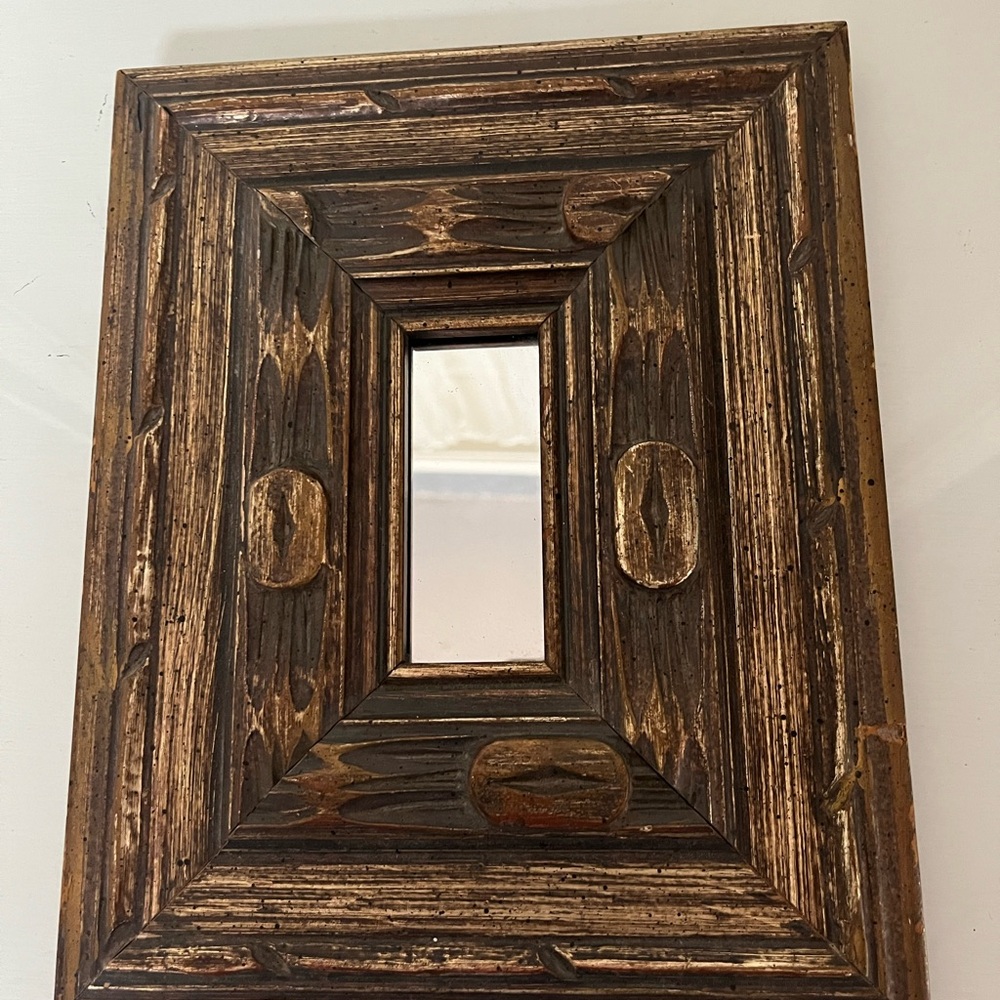 Decorative Wood and Gold Wall Mirror